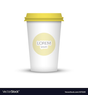 Blank coffee cup to represent your desing vector image