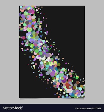 Blank confetti flyer background template with vector image
