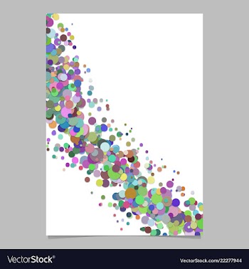 Blank curved abstract confetti circle poster vector image