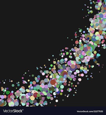 Blank curved abstract scattered confetti dot vector image