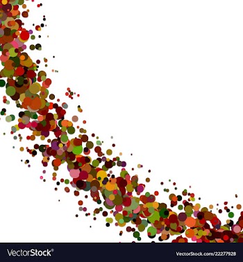 Blank curved abstract sprinkled confetti circle vector image