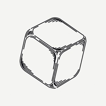 Blank dice collage element, vintage | Free PSD Illustration - rawpixel
