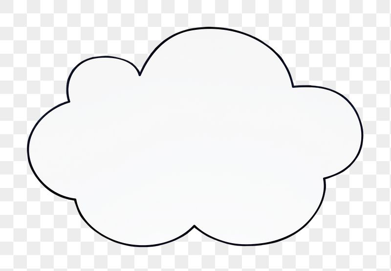 Blank doodle cloud png badge, | Free PNG - rawpixel