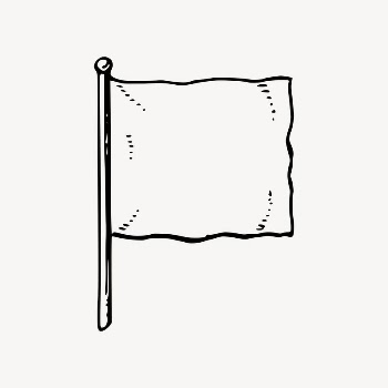 Blank flag clipart, black and | Free Vector Illustration - rawpixel