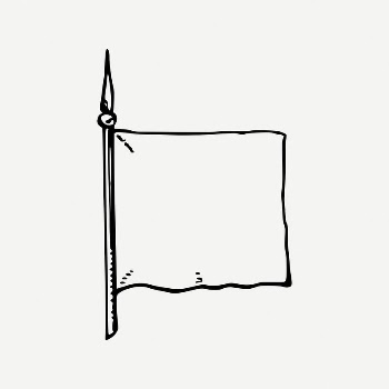 Blank flag drawing, illustration psd. | Free PSD Illustration - rawpixel
