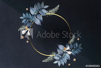 Blank floral badge