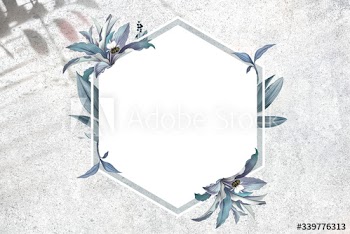Blank floral badge