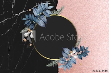 Blank floral badge
