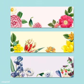 Blank floral banner copy space | Free stock vector - 564222