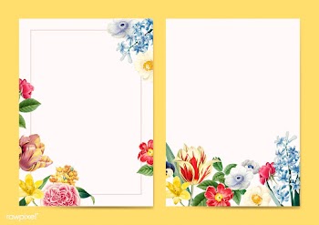 Blank floral invitation copy space | Free stock vector - 564284
