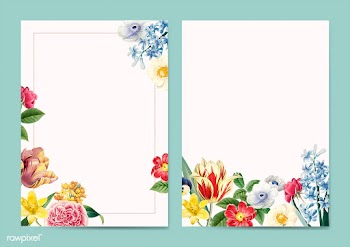 Blank floral invitation copy space | Free stock vector - 564314