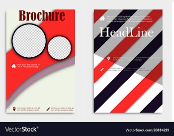Blank flying cover of magazine book booklet vector image