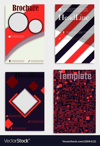 Blank flying cover of magazine book booklet vector image