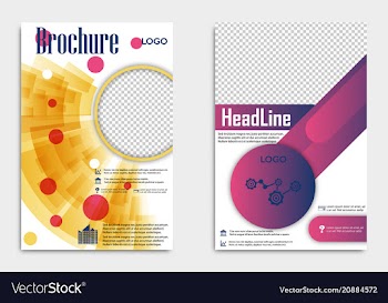 Blank flying cover of magazine book booklet vector image