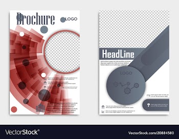 Blank flying cover of magazine book booklet vector image