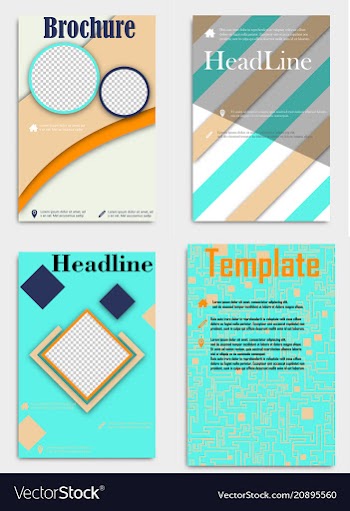 Blank flying cover of magazine book booklet vector image
