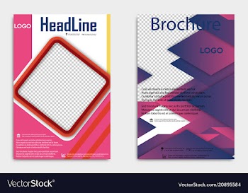 Blank flying cover of magazine book booklet vector image