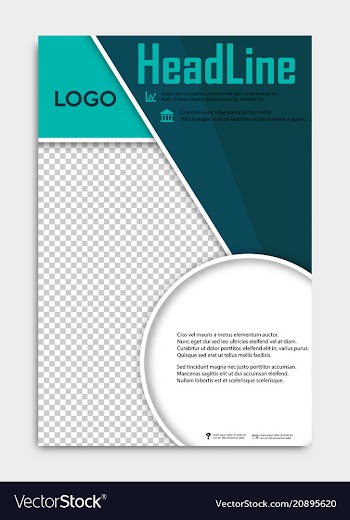 Blank flying cover of magazine book booklet vector image