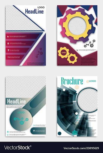 Blank flying cover of magazine book booklet vector image