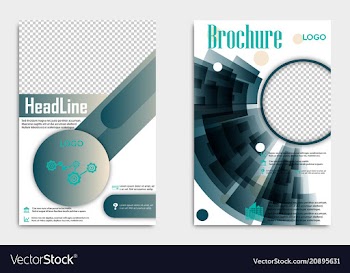 Blank flying cover of magazine book booklet vector image