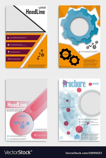 Blank flying cover of magazine book booklet vector image