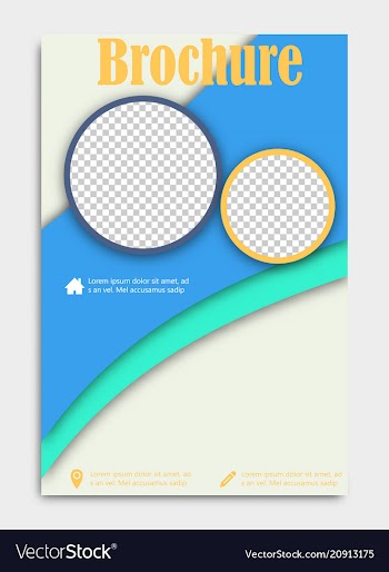 Blank flying cover of magazine book booklet vector image