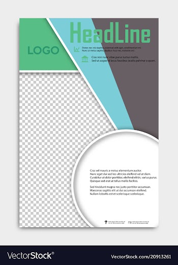 Blank flying cover of magazine book booklet vector image