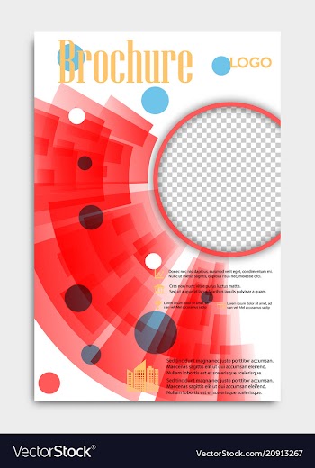 Blank flying cover of magazine book booklet vector image