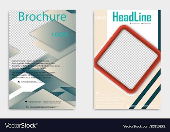 Blank flying cover of magazine book booklet vector image