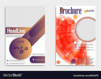Blank flying cover of magazine book booklet vector image