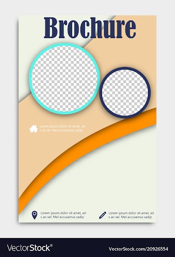 Blank flying cover of magazine book booklet vector image