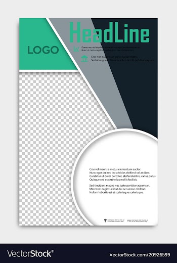 Blank flying cover of magazine book booklet vector image