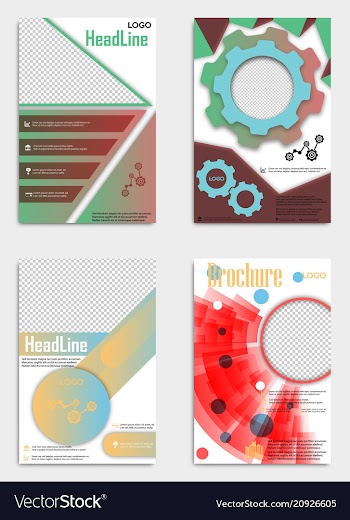 Blank flying cover of magazine book booklet vector image