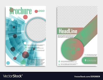 Blank flying cover of magazine book booklet vector image