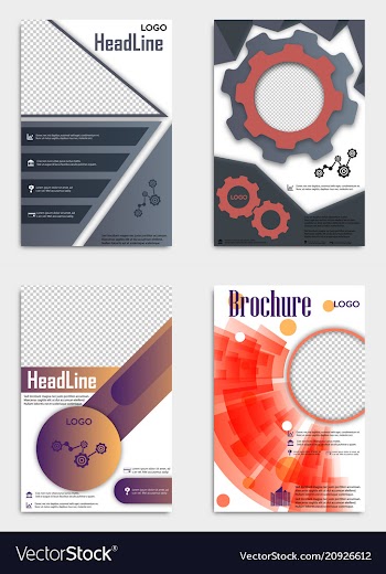 Blank flying cover of magazine book booklet vector image