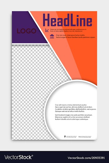 Blank flying cover of magazine book booklet vector image