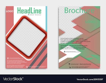 Blank flying cover of magazine book booklet vector image
