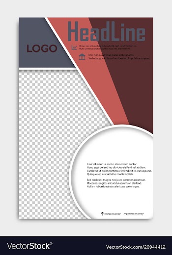 Blank flying cover of magazine book booklet vector image