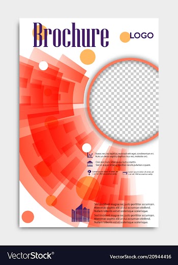 Blank flying cover of magazine book booklet vector image