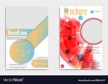 Blank flying cover of magazine book booklet vector image