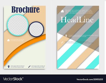 Blank flying cover of magazine book booklet vector image