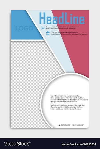 Blank flying cover of magazine book booklet vector image