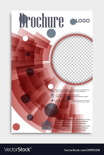 Blank flying cover of magazine book booklet vector image