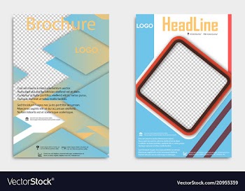 Blank flying cover of magazine book booklet vector image