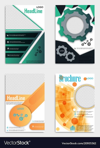 Blank flying cover of magazine book booklet vector image