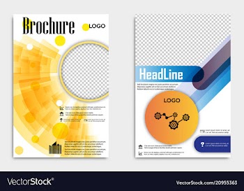 Blank flying cover of magazine book booklet vector image