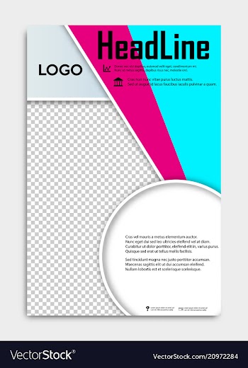 Blank flying cover of magazine book booklet vector image