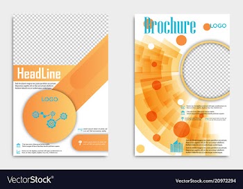 Blank flying cover of magazine book booklet vector image