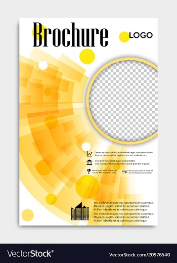Blank flying cover of magazine book booklet vector image