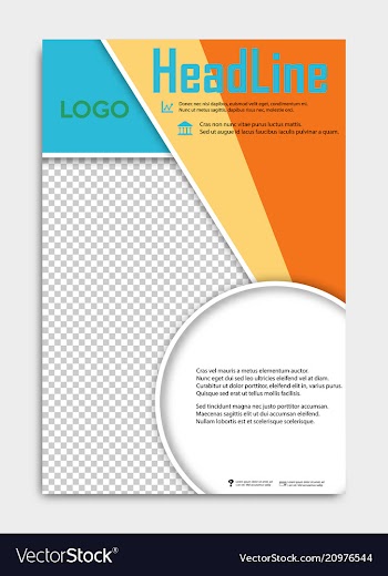 Blank flying cover of magazine book booklet vector image